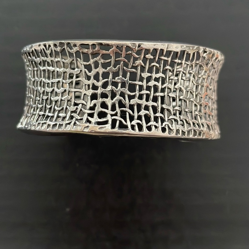 Silpada weaved sterling silver cuff bracelet